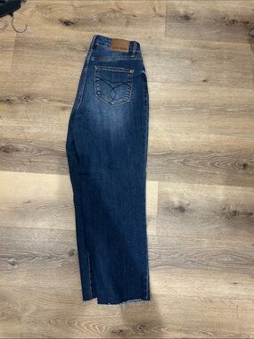 Judy Blue Indigo Straight Leg Jeans with Raw Hem